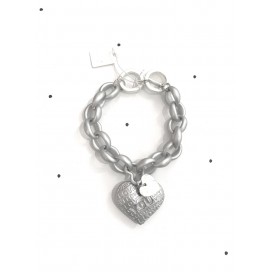 Bracciale cuore con pietrine e strass