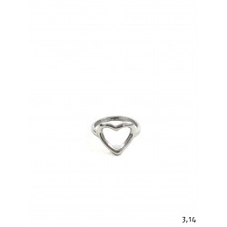 Anello maxi cuore vuoto