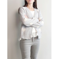 Cardigan cuori GRIGIO