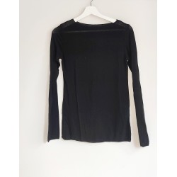 Maglietta misto cashmere NERA